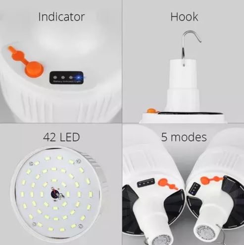 Bombilla LED solar Portatil