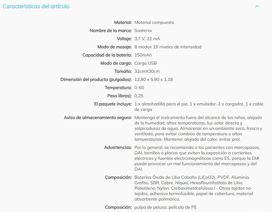 Masajeador para los pies (eléctrico)
