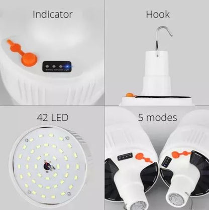 Bombilla LED solar Portatil