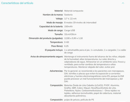 Masajeador para los pies (eléctrico)